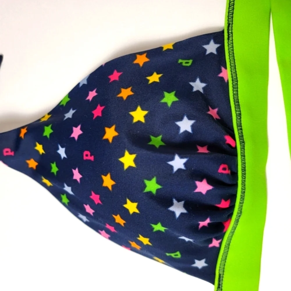 Victoria's Secret Star Print Bikini Top - Multicolor Small Padded String - Picture 5 of 9